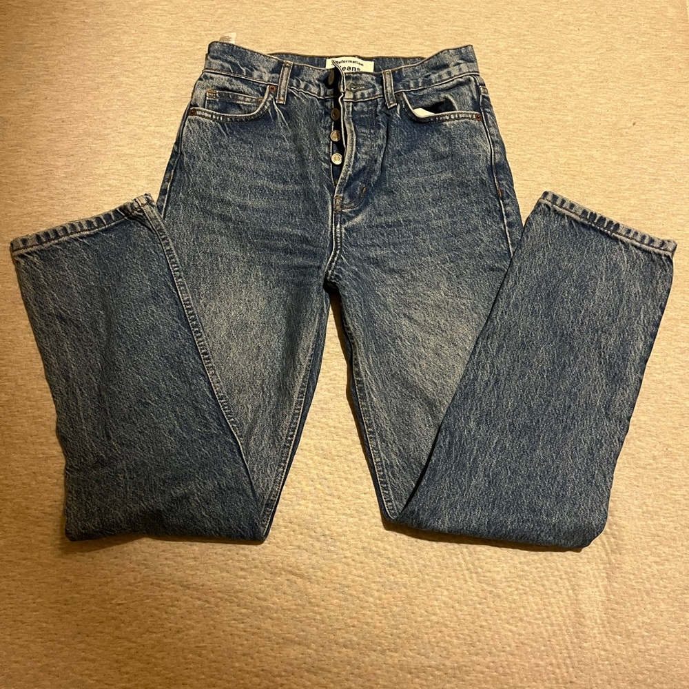 Reformation Cynthia Blue Jeans - Picture 2 of 5